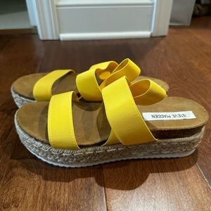 Womens Steve Madded Wedges Sandals Yellow size 8